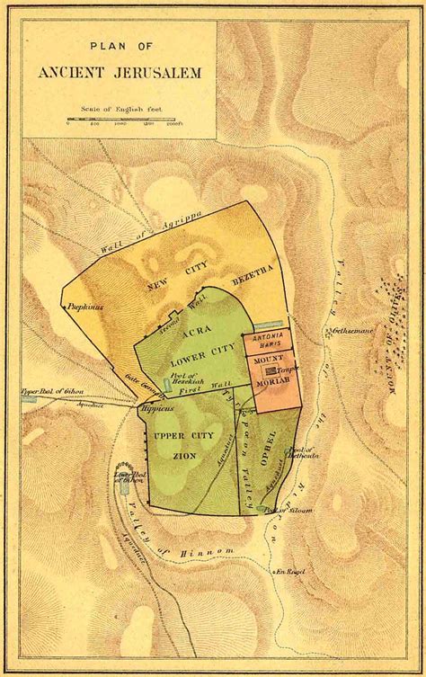 biblical map of jerusalem area.